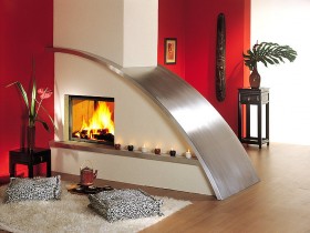 The fireplace in the style of constructivism