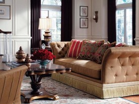 Кожаный диван в американском стиле