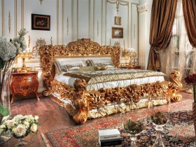Дизайн интерьера спальни в стиле ампир