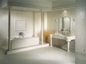 Bathroom with elements of antique style