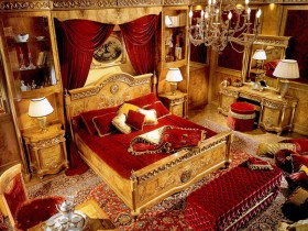 Идея оформления спальни в стиле барокко