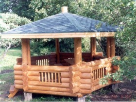 Cozy gazebo for the garden with their hands