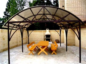 Metal gazebo with your own hands