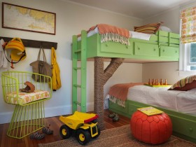 Оригинальный дизайн детской комнаты для двоих детей