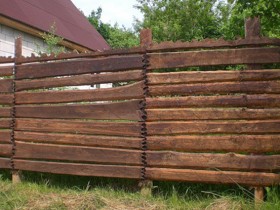 Original design wooden fence