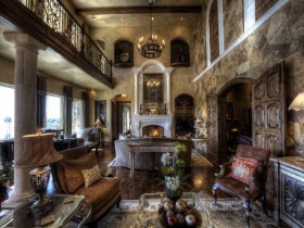 Luxurious living room style Gothic