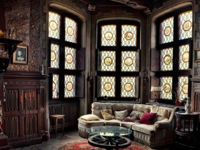 The window designs in the Gothic style