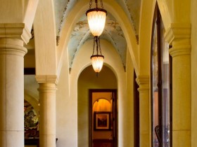 The corridor in the Gothic style