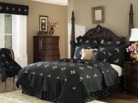 Bed on the subject of the Gothic style