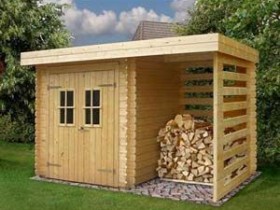 Wooden shed for the garden