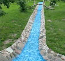 The simulated water decorative gravel