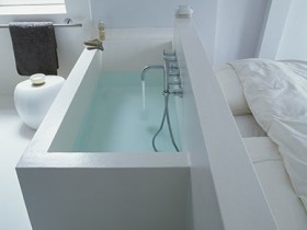 Bathroom design in minimalist style