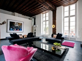 Unique living room fusion