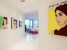 The interior of the corridor in the style of pop art
