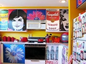 Kitchen in the style of pop art