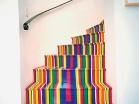 The staircase in the style of pop art