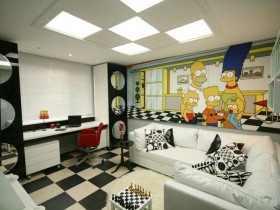 Children's room in the style of pop art