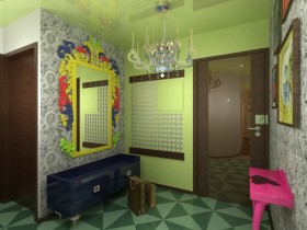Entrance hall in the style of pop art