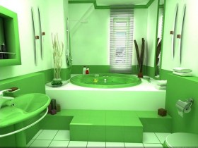 Зелений колір ванної кімнати