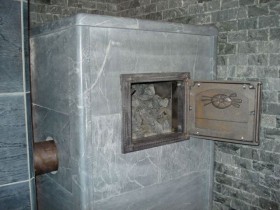 The soapstone in the oven