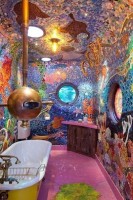 Bathroom design in the form of a submarine