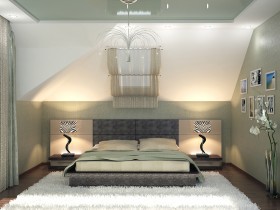 Дизайн спальни в коттедже