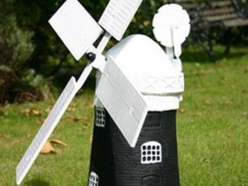 Decorative windmill black and white