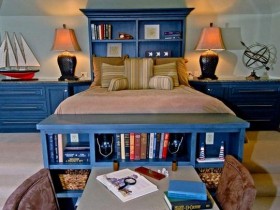 The idea of the bedroom design in nautical style