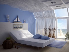 Bedroom in a nautical style