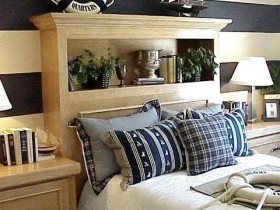 Bedroom interior in a Maritime style