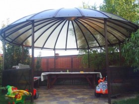 A round canopy in the area
