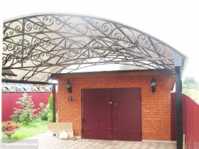 A canopy made of polycarbonate to give