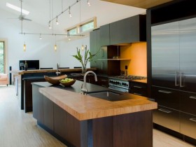 Modern kitchen from wood