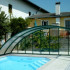 Effective protection of the pool – the pavilion is made of polycarbonate with their hands