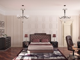 Маленькая классическая спальня в светлых оттенках (другой вид)