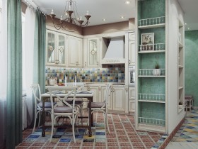 The idea of the kitchen design in the style of Provence