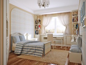 Традиционный прованс в интерьере спальни