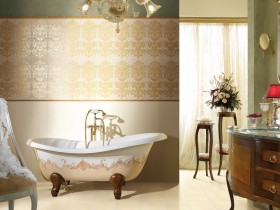 Bathroom interior in Rococo style