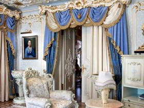Elegant interior in the Rococo style