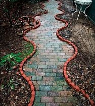Wavy garden path