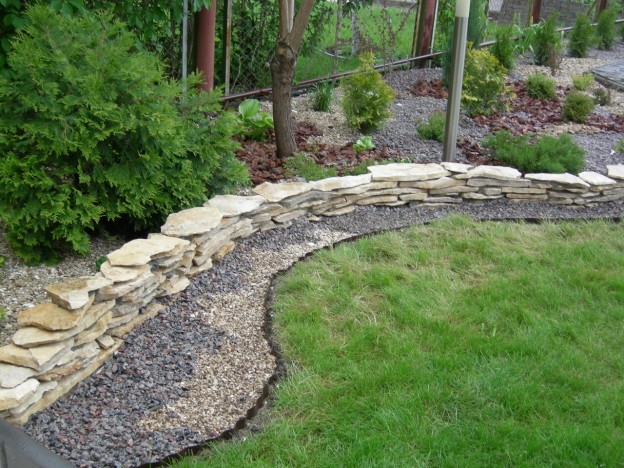 Border from a natural stone