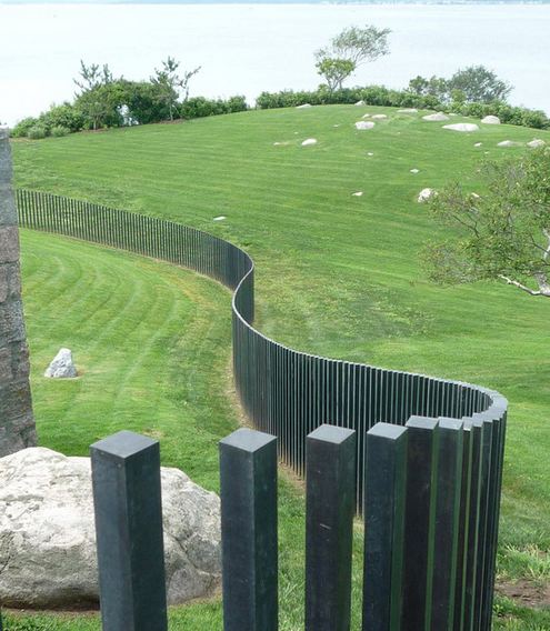 Unusual wooden fence to give