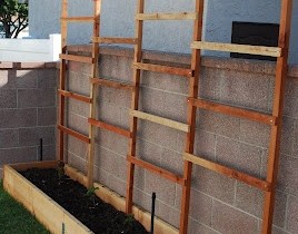 A simple garden trellis out of wood