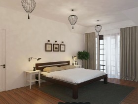 Bedroom interior in Scandinavian style