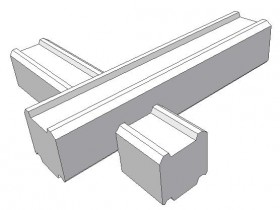 A one-way connection beams