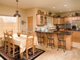 American style combined kitchen
