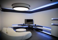 Modern living room with functional lighting