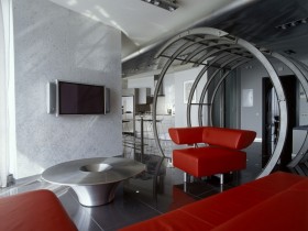 Lounge in the style of hi-tech