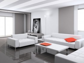 Minimalist interior living room