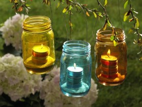 Candles in jars